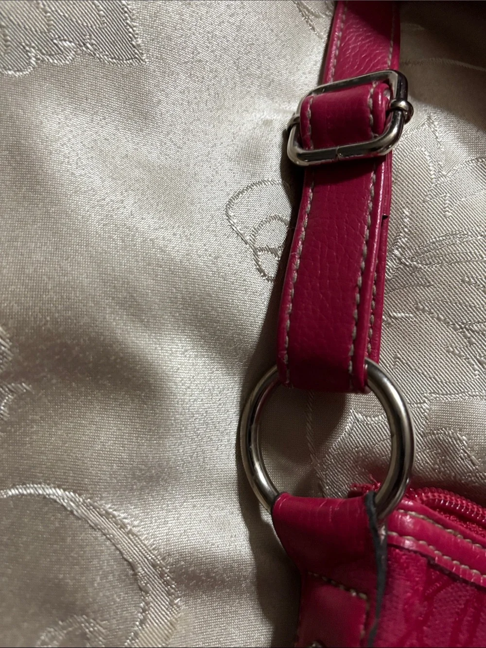 Women’s Croft and Barrow Pink Crossbody Bag with Buckle Accent